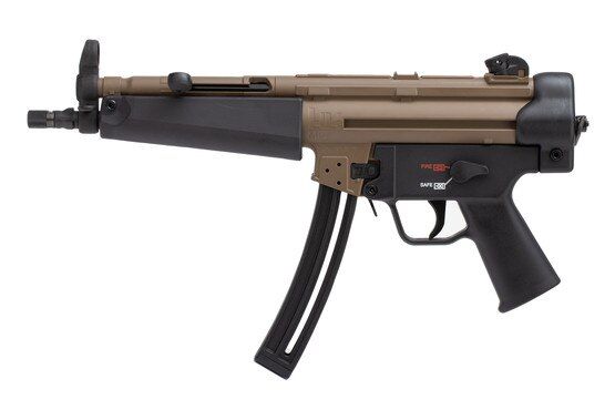 Heckler & Koch MP5 pistol in .22 LR with brown finish and tri-lug adapter